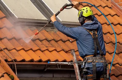 Démoussage et hydrofuge de toiture à Lent